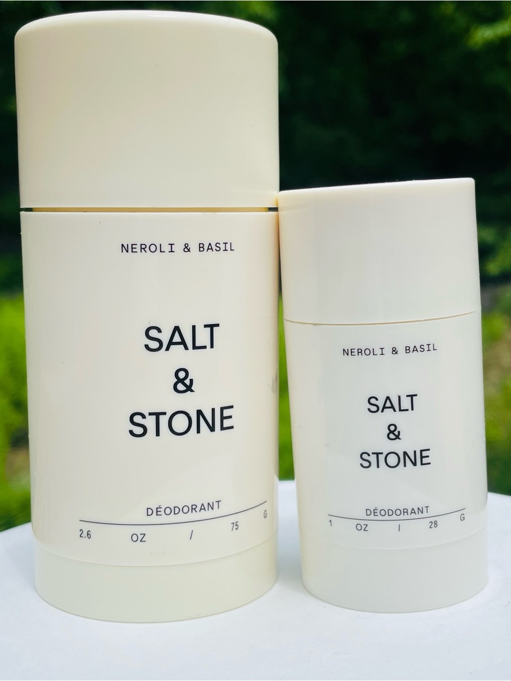 Salt & Stone Neroli & Basil Deodorant Duo - full and travel size